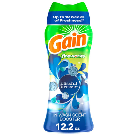 Gain Fireworks In-Wash Scent Booster Beads, Blissful Breeze, 12.2 oz
