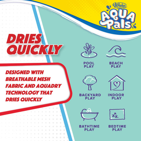 WAHU Aqua Pals Transformers Bumblebee Plush Water Toy for Kids Ages 2+, Fast-Drying Waterproof Plush Doll Toy for Pool and Bathtub, Yellow, 16"
