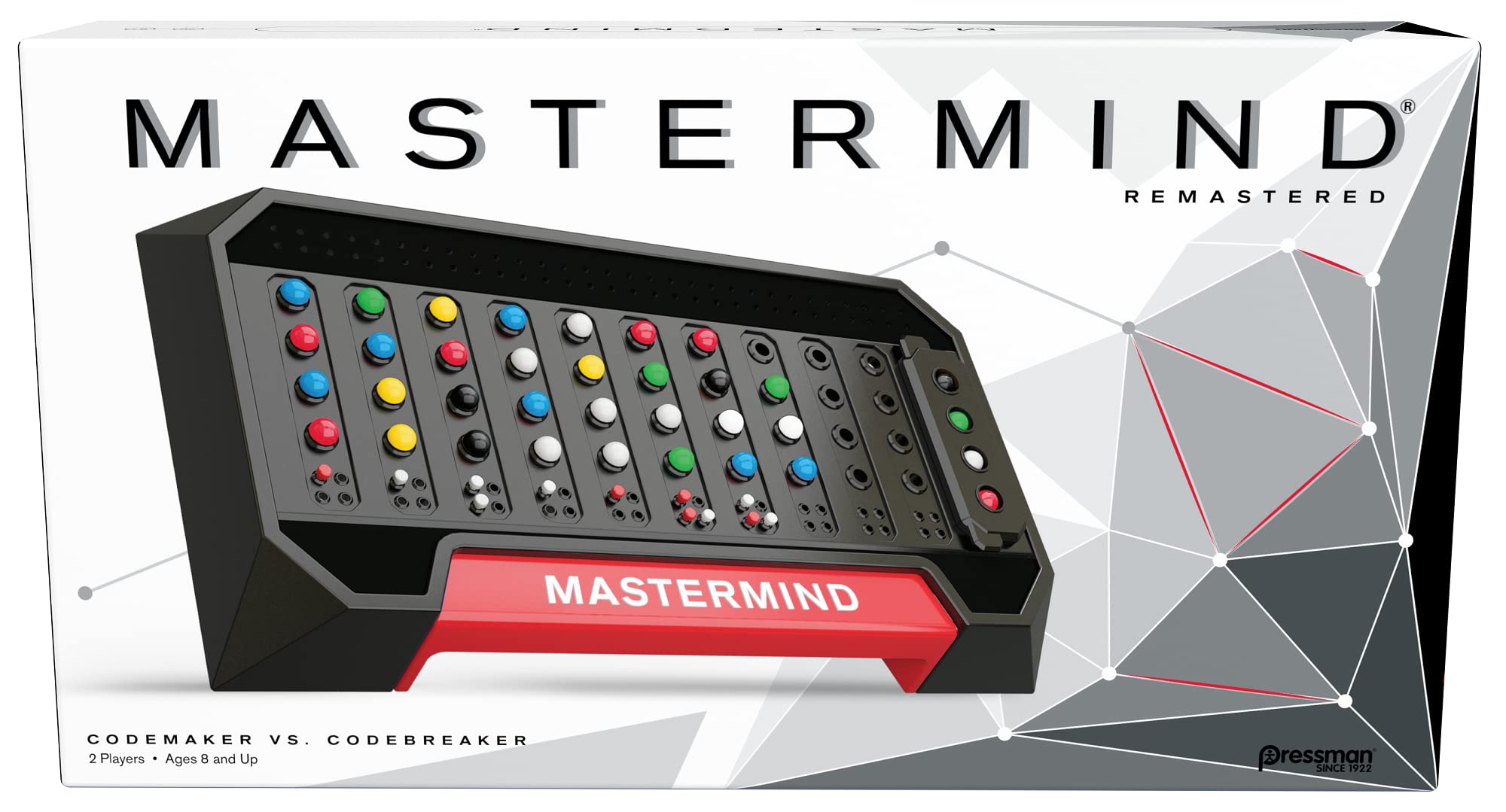 Pressman The Original Mastermind: The Strategy Game of Codemaker Vs. Codebreaker | Multicolor | Great Gift Idea | Promotes STEM Principles | 2 Players, Ages 8+