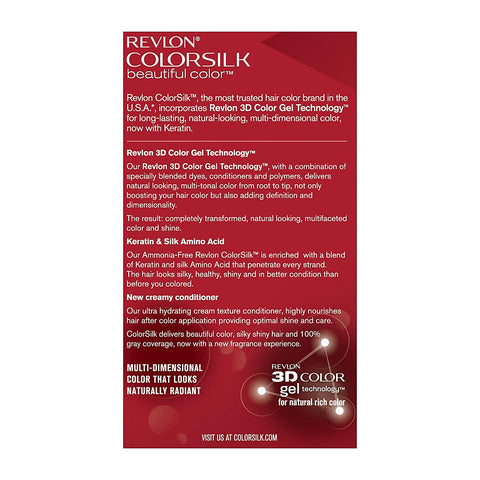 Revlon ColorSilk Hair Color, 30 Dark Brown 1 ea (Pack of 6)