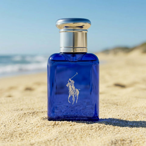 RALPH LAUREN FRAGRANCES - Polo Blue - Eau de Toilette - Men's Cologne - Aquatic & Fresh - With Citrus, Sage, and Suede - Medium Intensity - 1.35 Fl Oz