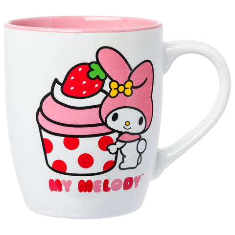 Silver Buffalo Sanrio Hello Kitty and Friends Featuring My Melody Strawberry Sweets Jumbo Coffee Ceramic Mug, 25 Ounces