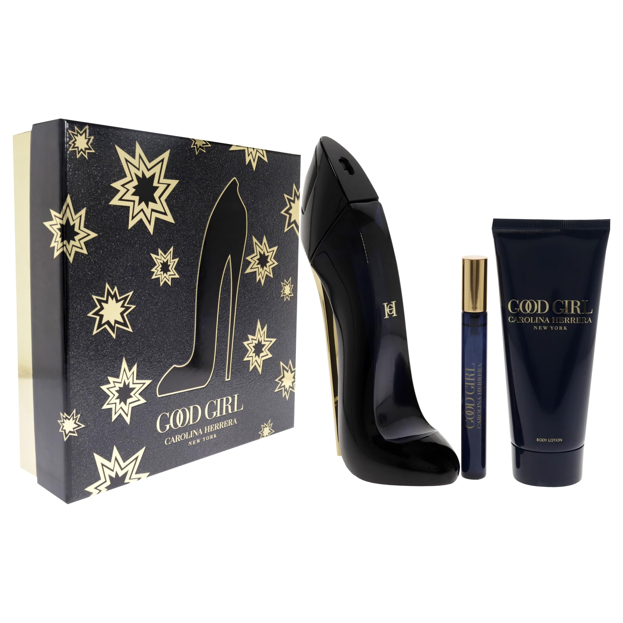 Good Girl by Carolina Herrera for Women - 3 Pc Gift Set 2.7oz EDP Spray, 3.4oz Body Lotion, 10ml EDP Spray