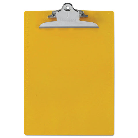 Saunders 21605 Recycled Plastic Clipboard w/Ruler Edge, 1" Clip Cap, 8 1/2 x 12 Sheets, Yellow