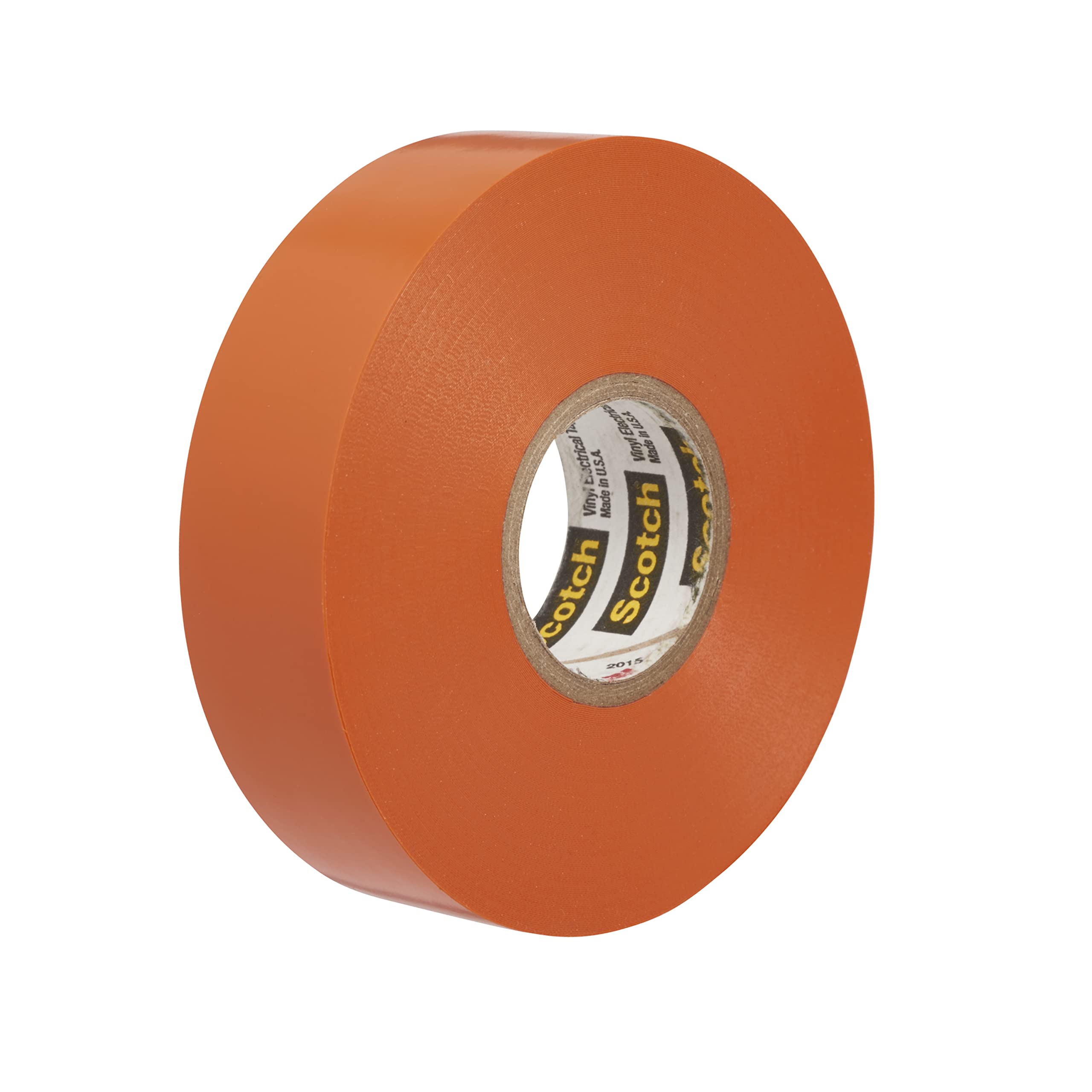 3M Scotch Vinyl Color Coding Electrical Tape 35, 1/2 in x 20 ft, 1 Short Roll, Orange, CSA Certified, UL Listed, Professional Grade, 7 mil Thick, Flame Retardant Tape