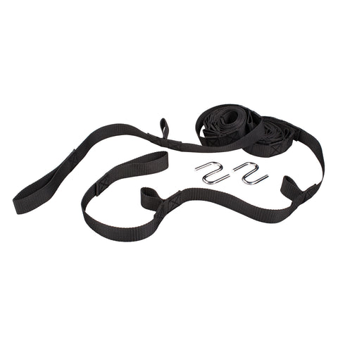 Bliss Hammocks WM-505 Multi-loop Hammock Tree Strap Suspension System, Adjustable Tree Straps & "S" Hooks Included, Black