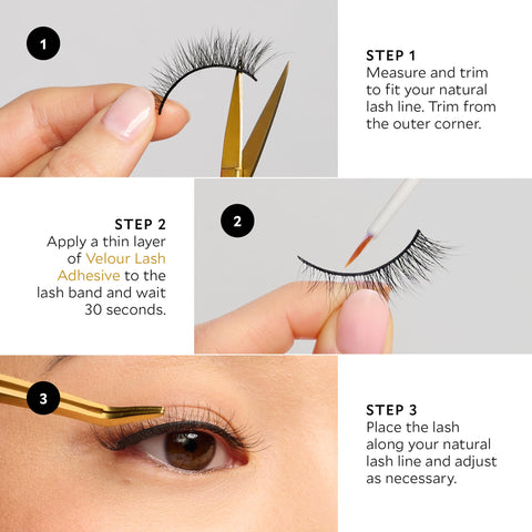 Velour Vegan Luxe Eyelashes, Luxurious Natural False Lashes, Lightweight, Reusable, Handmade Fake Lash Extensions, Wear up to 25 Times, 100% Vegan Mink, Soft and Comfortable, All Eye Shapes