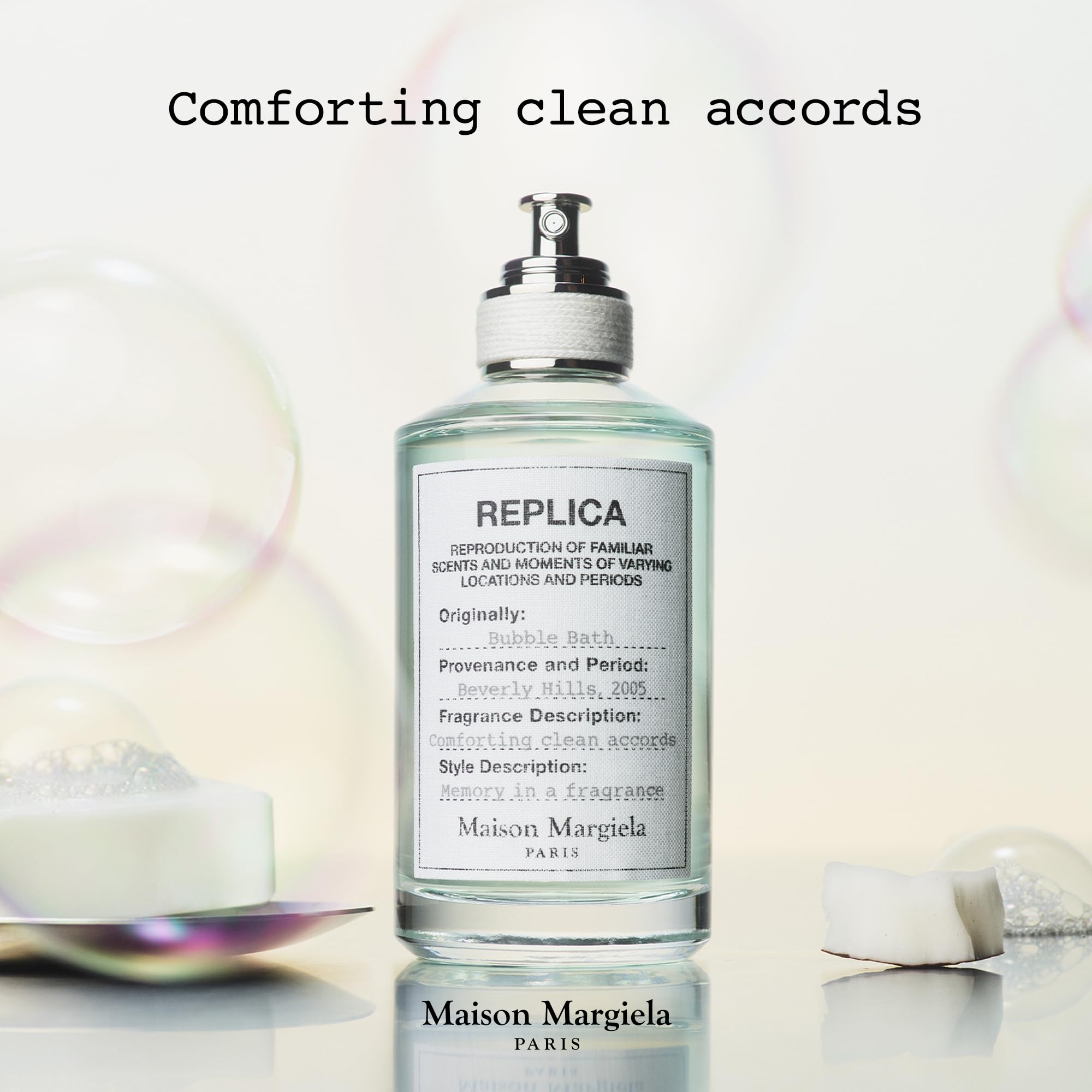Maison Margiela - Replica - Bubble Bath Eau de Toilette - Fresh Fragrance - With Soap Bubbles, Rose & Coconut Milk - 3.4 Fl Oz
