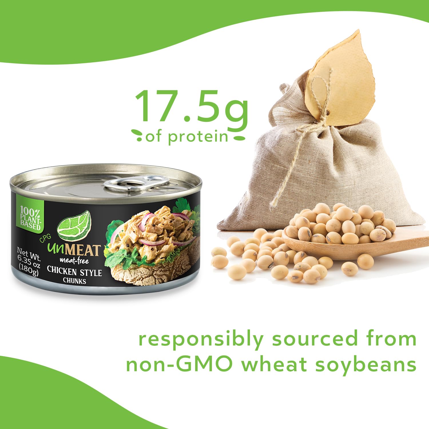 unMEAT Plant Based Meat | Easy to Prepare Plant Based Protein | Vegan Meat with Less Calories, Chicken Style Chunks, (Pack of 1)