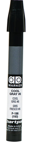 The Original Chartpak AD Marker, Tri-Nib, Cool Gray 6, 1 Each (P186)