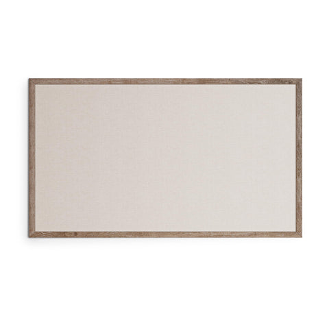 U Brands Linen Bulletin Board, 48" x 72", Rustic Wood Style Frame, Industrial Grade Pinning Surface