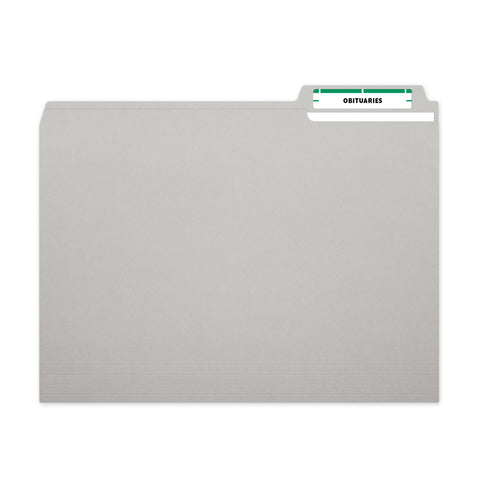 Maco Green File Folder Labels, 9/16 x 3-7/16 Inches, 248 Per Box (FF-L6)