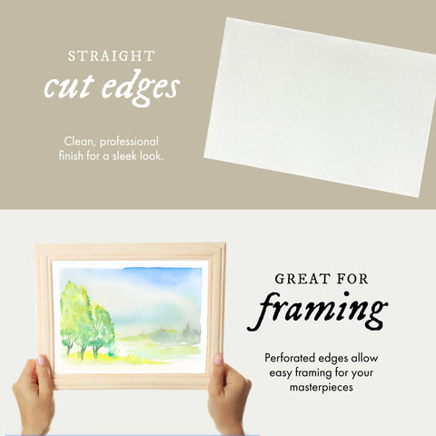 Indigo Artpapers Watercolor Paper Pad, 16 Sheets, 5.5x8.5 (140lb/300g) | Handmade 100% Cotton Rag, Cold Pressed Paint Paper, Acid-Free Water Color Paper Pad, Wirebound Watercolor Sketchbook Journal