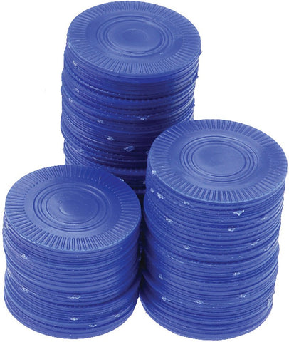 Poker Chips Card Game (100 Bags), Blue