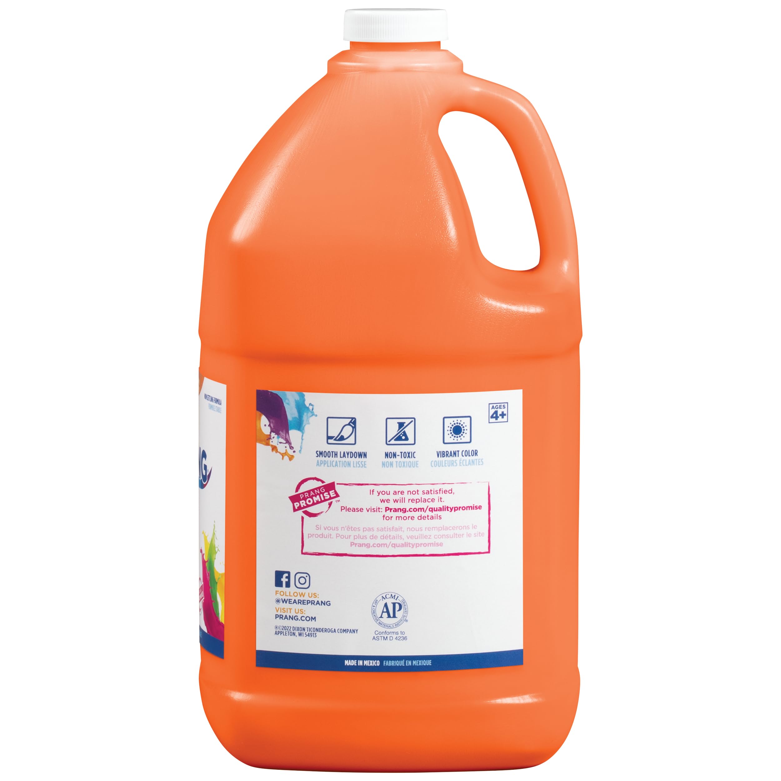 Prang Ready-to-Use Tempera Paint, Orange, 1 Gal., 1 Count