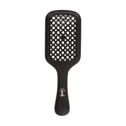 Planet Goody Ocean Rescue Vented Paddle Brush – Black Detangling Brush for All Hair Types, Flexible Bristles, Ouchless Design, Speeds Up Drying, Ideal for Wet or Dry Hair & Styling