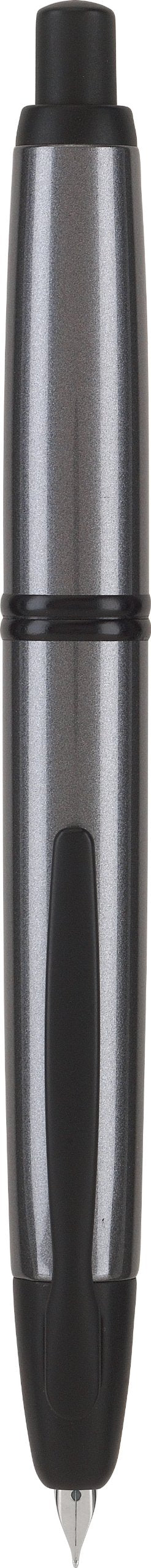 PILOT Vanishing Point Collection Refillable & Retractable Fountain Pen, Gun Metal Gray Barrel with Matte Black Accents, Blue Ink, Fine Nib (60583)