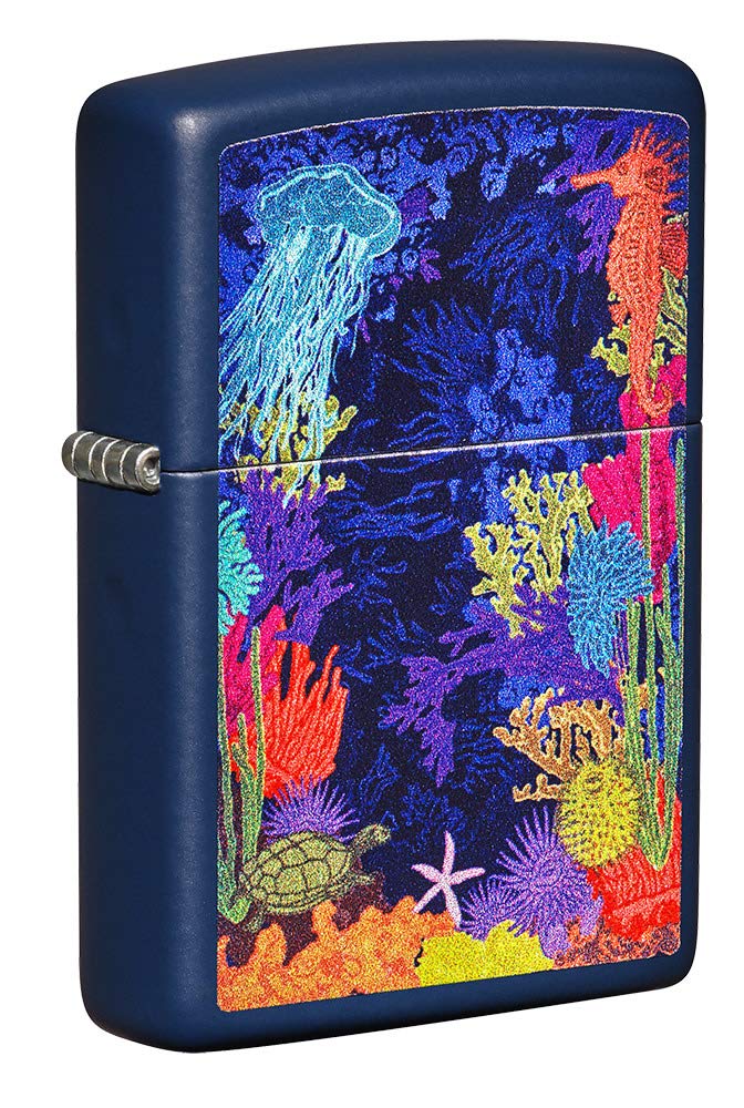 Zippo Sea Life Navy Matte Pocket Lighter