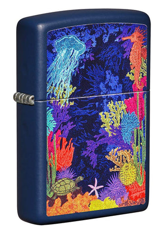 Zippo Sea Life Navy Matte Pocket Lighter