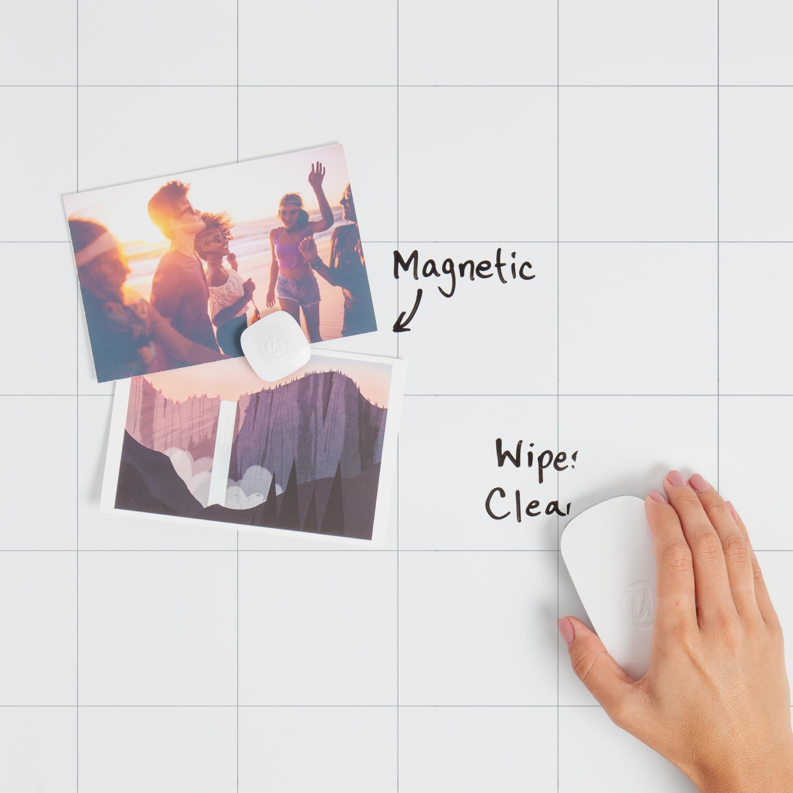 U Brands Modern Magnetic Dry Erase Calendar White Board, 11" x 14", White Frame, Includes Marker and Magnet