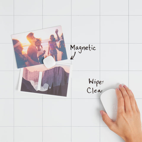 U Brands Modern Magnetic Dry Erase Calendar White Board, 11" x 14", White Frame, Includes Marker and Magnet