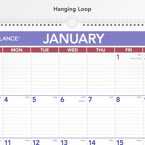 2021 Wall Calendar by AT-A-GLANCE, 15-1/2" x 22-3/4", Large, Monthly, Wirebound (PM32821)