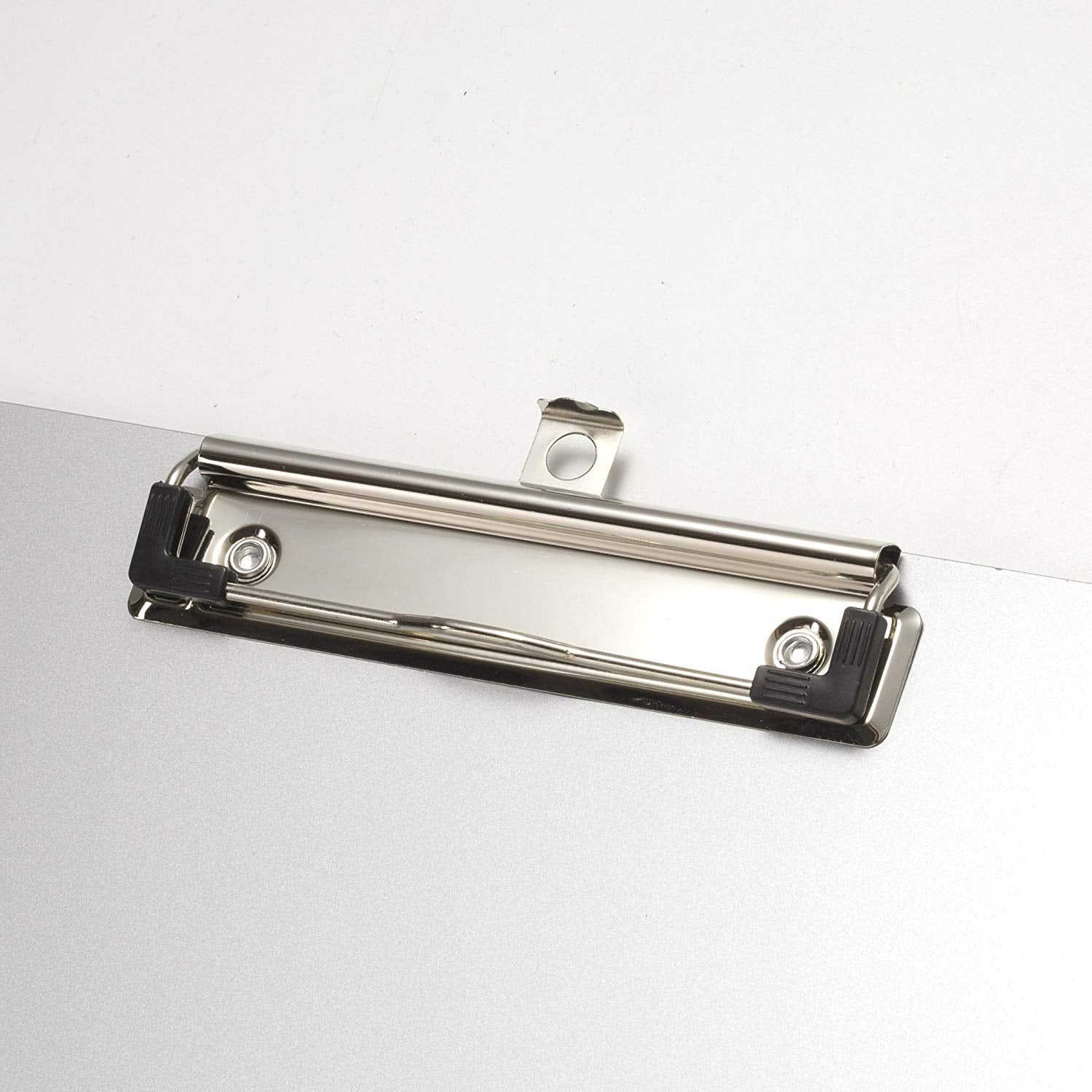 Officemate Aluminum Coated Plastic Clipboard, Landscape Size, 11 x 8.5, Low Profile Clip, Silver (83028)