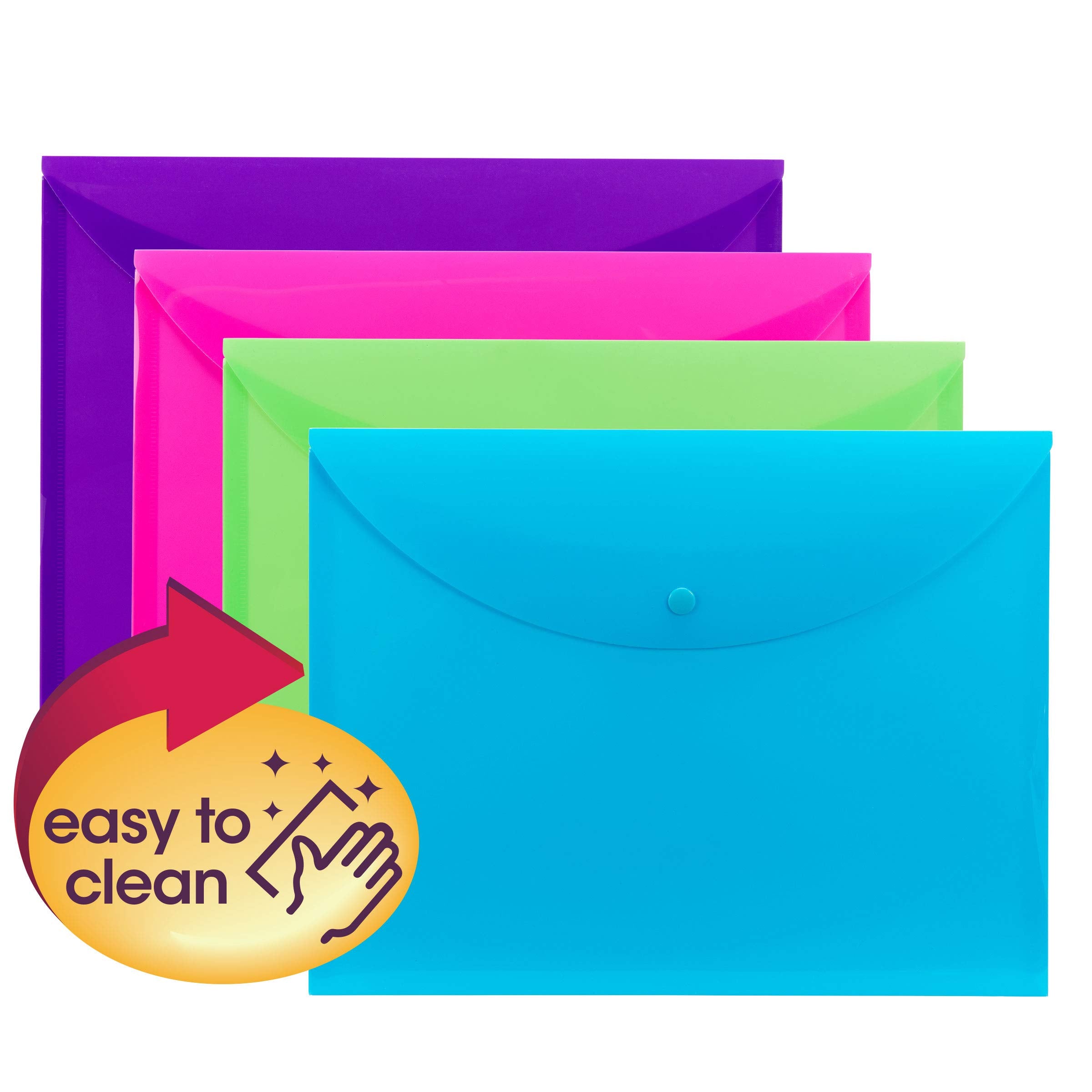Smead Project Envelope, Snap Closure, Top Load, Letter Size (4, Assorted)