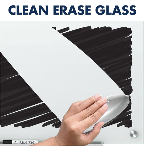 Quartet Dry Erase Board, Glass Whiteboard 96"W x 48"H, Non-Magnetic, Infinity, White (G9648NMW)