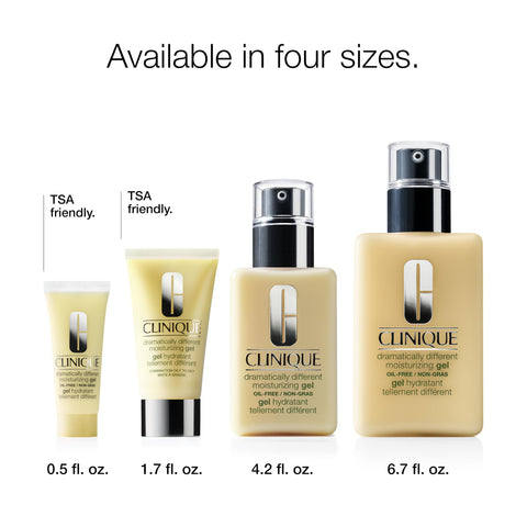 Clinique 3-Step Dramatically Different Moisturizing Gel | Oil-Free | Face Moisturizer for Combination Oily to Oily Skin Types, 4.2 Fl Oz