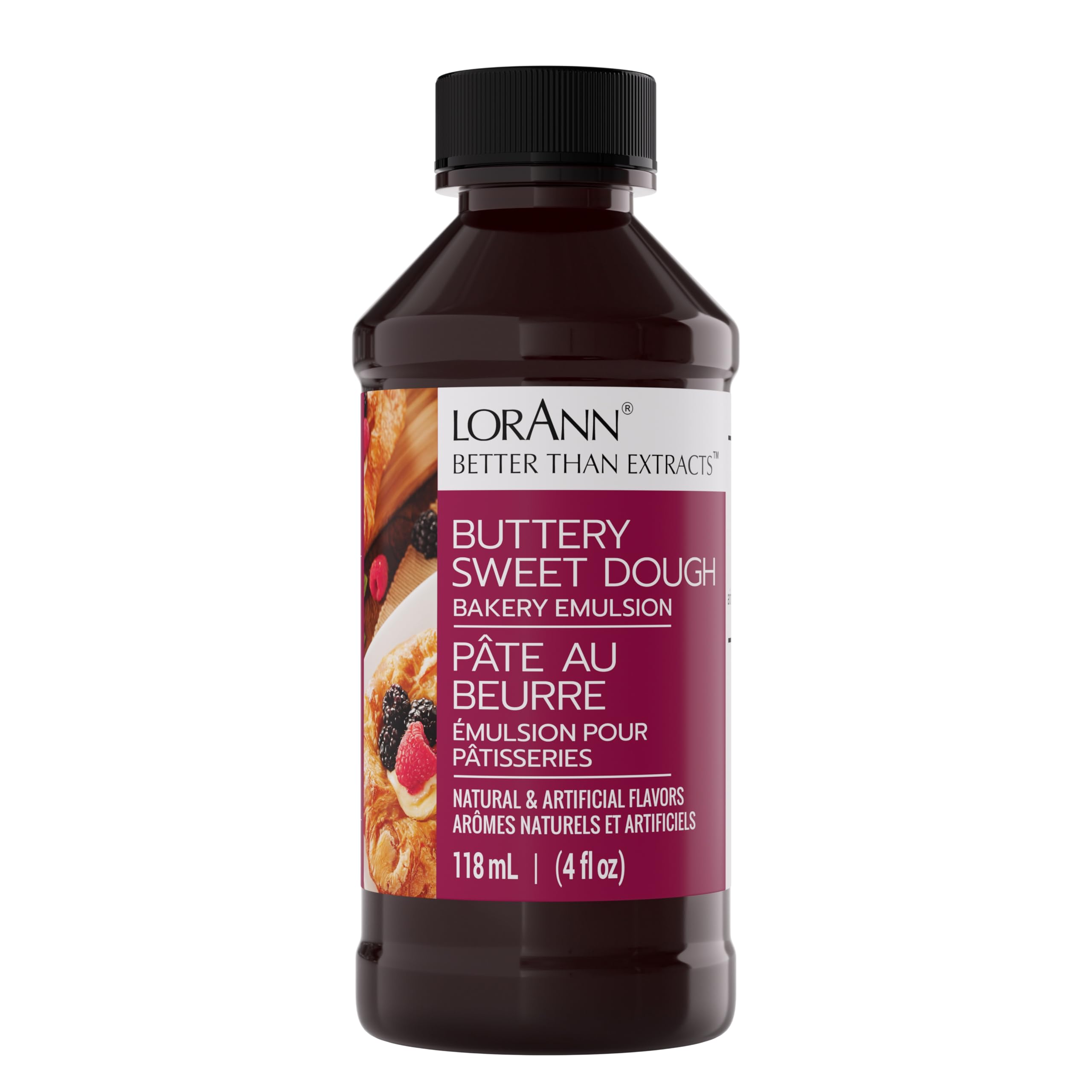 Lorann Oils Buttery Sweet Dough Bakery Emulsion: Authentic Sweet Dough Taste, Ideal for Amplifying Sweet Bready Notes in Baked Goods, Gluten-Free, Keto-Friendly, Sweet Dough Flavoring Essential