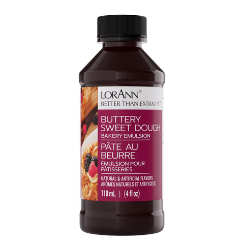 Lorann Oils Buttery Sweet Dough Bakery Emulsion: Authentic Sweet Dough Taste, Ideal for Amplifying Sweet Bready Notes in Baked Goods, Gluten-Free, Keto-Friendly, Sweet Dough Flavoring Essential