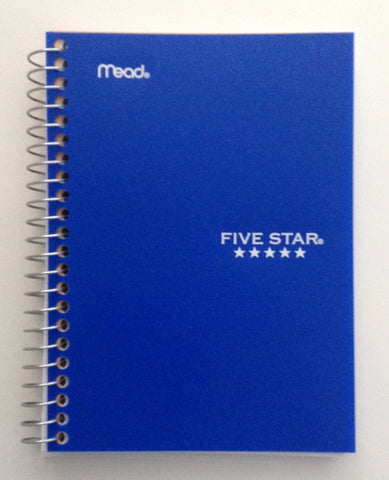 Five Star 45484 5 Inch X 7 Inch College Ruled Wirebound Personal Notebook Assorted