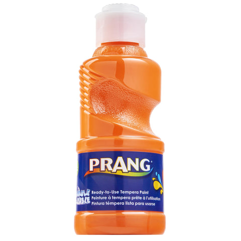 PRANG Paint for Kids Tempera Washable Ready to Use Nontoxic Safe 8 oz Single Easy Pour Bottle (Orange)