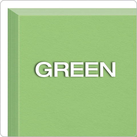 Oxford Blank Color Index Cards, 4" x 6", Green, 100 Per Pack (7420 GRE)