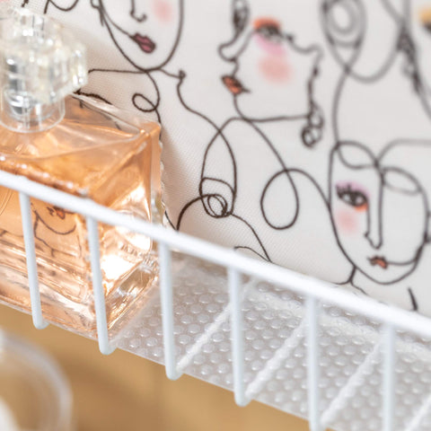 Duck EasyLiner Clear Classic Shelf Liner - Durable Non Adhesive Fridge Liner - Easy to Install & Clean - Kitchen Liner Mat for Fridge Shelves - Food Safe Removable Shelf Liner - 12in. x 6ft. - Clear