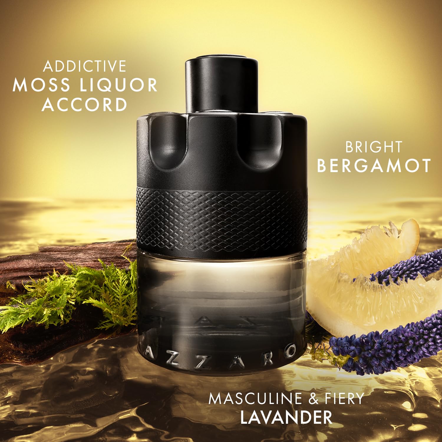 Azzaro The Most Wanted Eau de Toilette Intense – Aromatic & Woody Mens Cologne – Fresh & Sensual Fragrance – Lasting Wear – Scent Notes of Bergamot, Lavender, Moss - Luxury Perfumes for Men, 1.6 Fl Oz