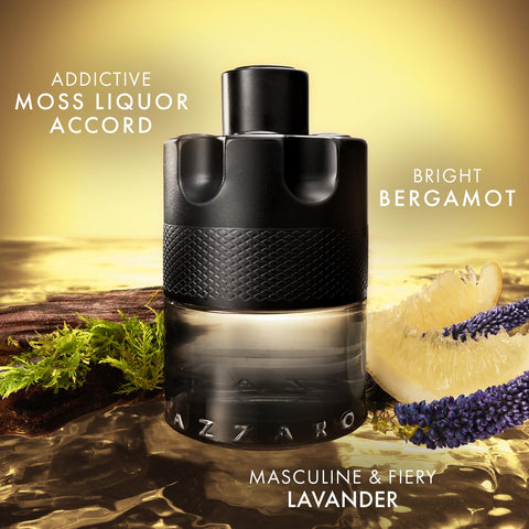 Azzaro The Most Wanted Eau de Toilette Intense – Aromatic & Woody Mens Cologne – Fresh & Sensual Fragrance – Lasting Wear – Scent Notes of Bergamot, Lavender, Moss - Luxury Perfumes for Men, 1.6 Fl Oz
