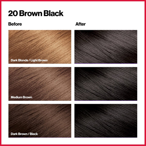 Revlon ColorSilk Hair Color, 20 Brown Black 1 ea (Pack of 5)