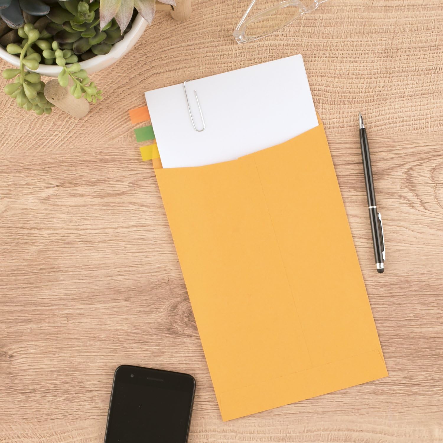 Mead Envelopes, Letter Size, 6" x 9", Press-It Seal-It Self Adhesive Closure, Brown Kraft All-Purpose 24-lb Paper Mailing Envelopes, 30 Count (76084)
