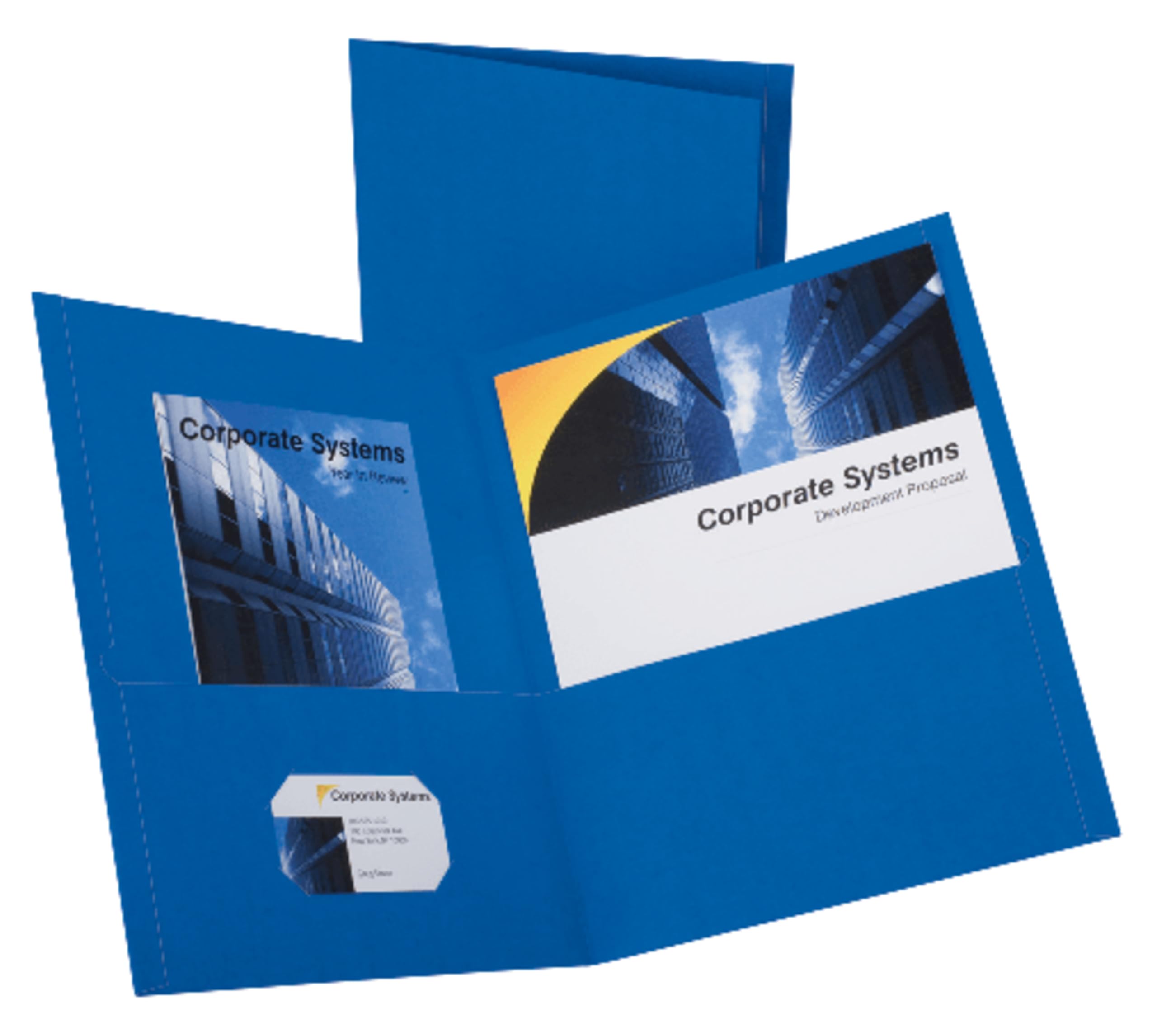 Oxford Twin-Pocket Folders, Textured Paper, Letter Size, Royal Blue, Holds 100 Sheets, Box of 25 (57512EE)