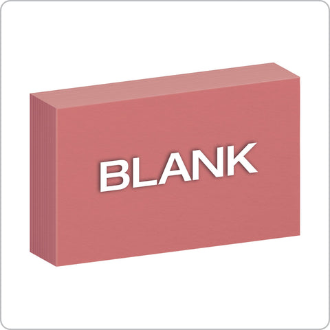 Oxford Blank Color Index Cards, 3" x 5", Cherry, 100 Per Pack (7320 CHE)