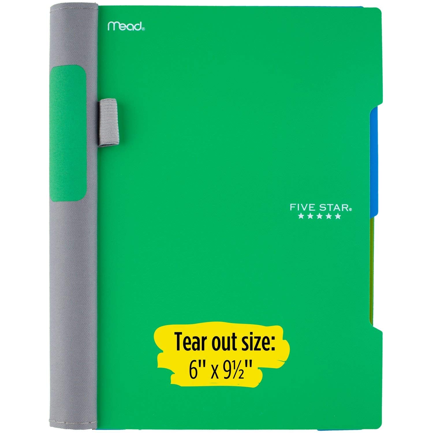 Five Star Advance Spiral Notebook, 2 Subject, College Ruled Paper, 100 Sheets, 9-1/2" x 6", Blue (73162)