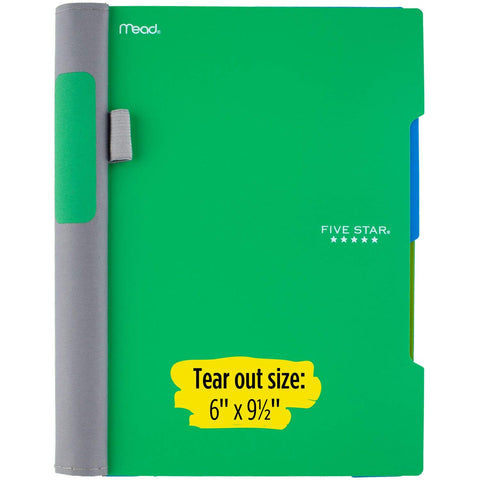 Five Star Advance Spiral Notebook, 2 Subject, College Ruled Paper, 100 Sheets, 9-1/2" x 6", Blue (73162)