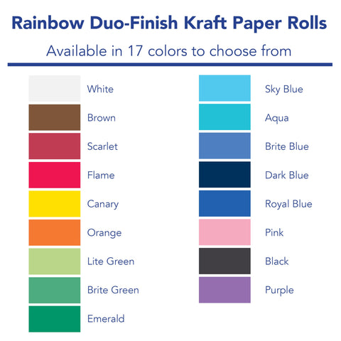 Rainbow Kraft Duo-Finish Kraft Paper Roll, 40 lb, 36 Inches x 100 Feet, Dark Blue