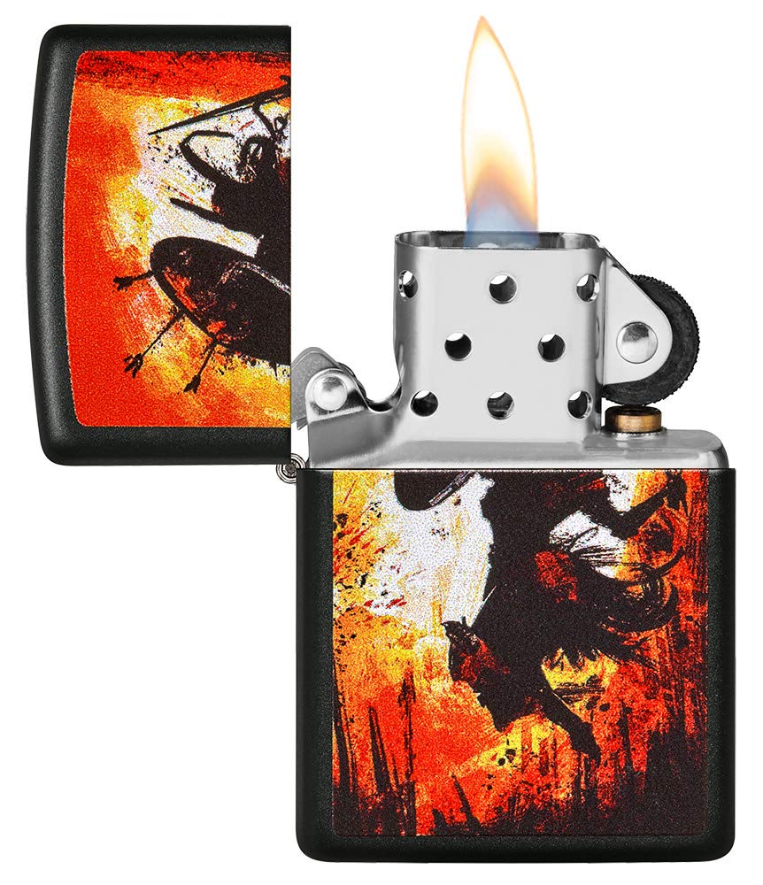 Zippo Warrior Sword and Shield Black Matte Pocket Lighter