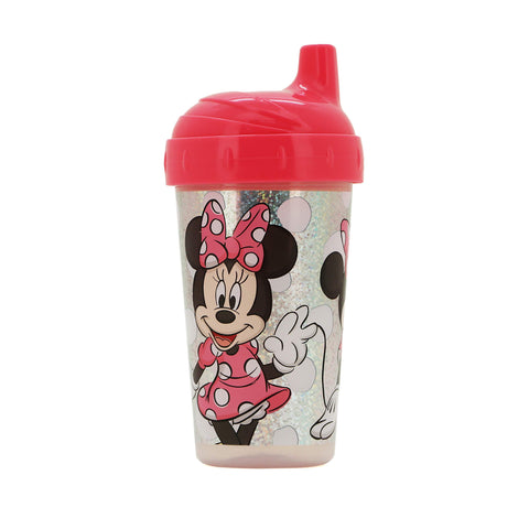 Cudlie Disney Baby Girl 2 Pack 10 Oz Hard Spout Sippy Cup for Toddler, Glitz Minne
