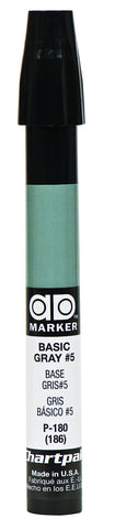 The Original Chartpak AD Marker, Tri-Nib, Basic Gray 5, 1 Each (P180)