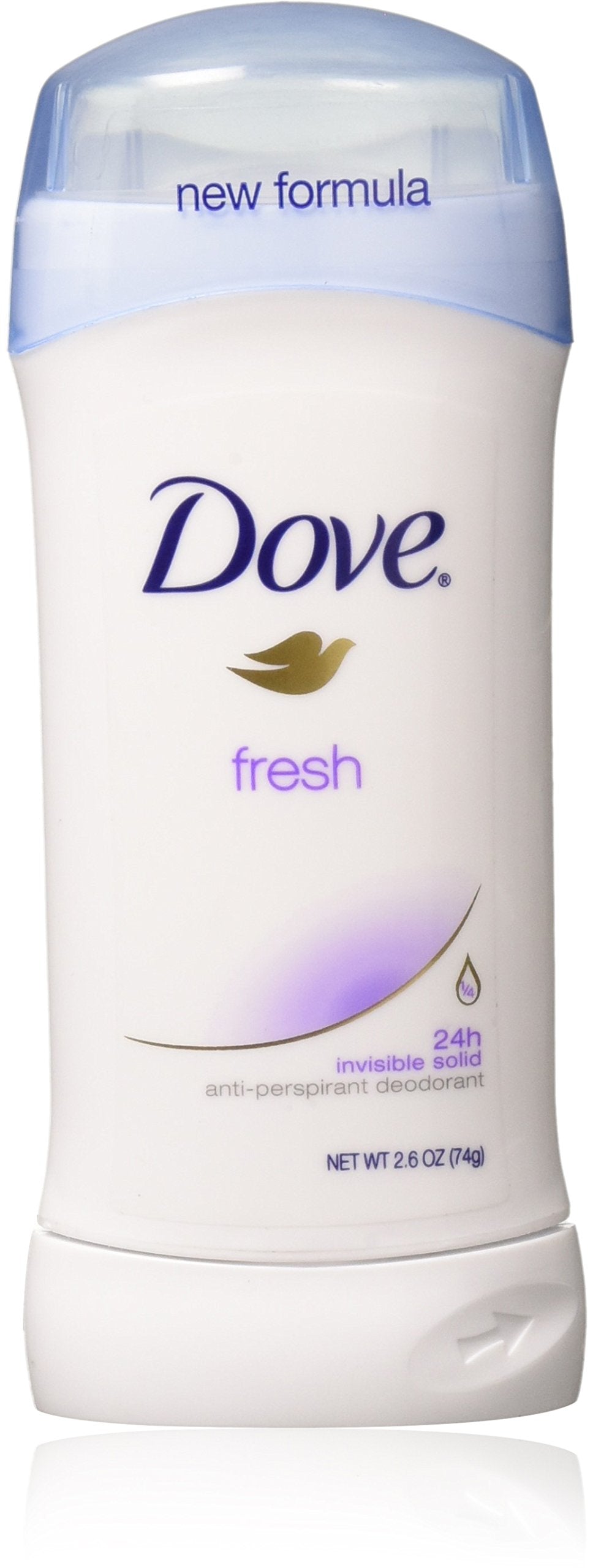 Dove Antiperspirant Deodorant Invisible Solid Fresh, 2.6 Oz (Pack of 4)