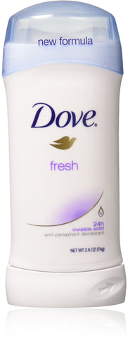 Dove Antiperspirant Deodorant Invisible Solid Fresh, 2.6 Oz (Pack of 4)